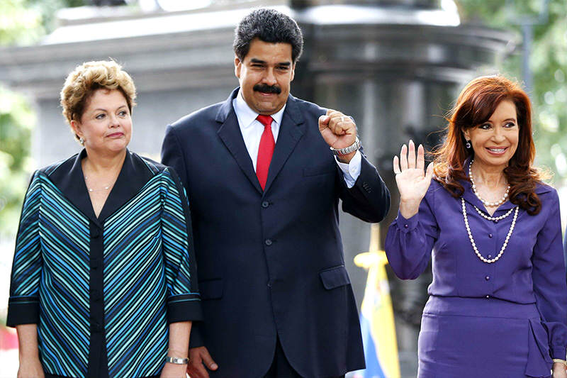 Nicolás-Maduro-y-Cristina-Kirchner--y-Dilma